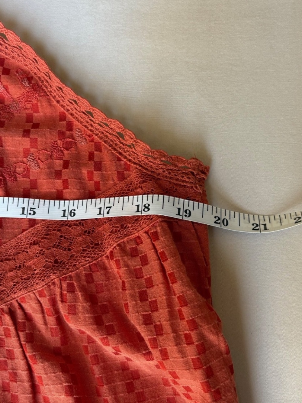 Free People Elisa Halter Swing Tunic Top Paprika Orange Size S | Style# OB816824 - Picture 5 of 7
